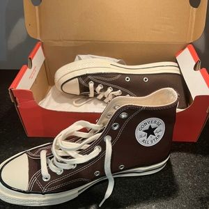Converse- Chick 70 HI Dark Root/Black dark brown Mens size 7.5 and woman’s 9.5